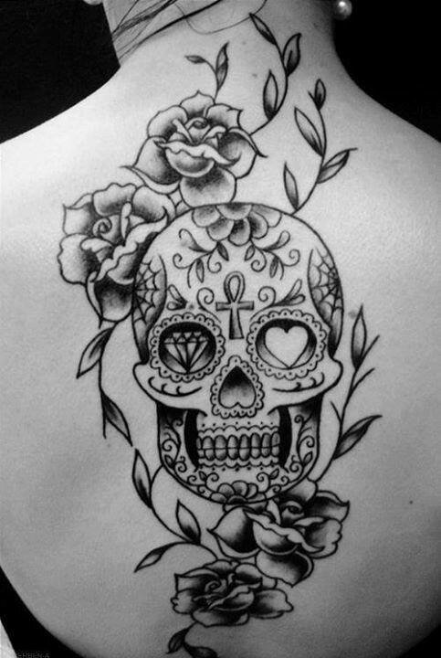Danger Flower Day of the dead tattoo 35