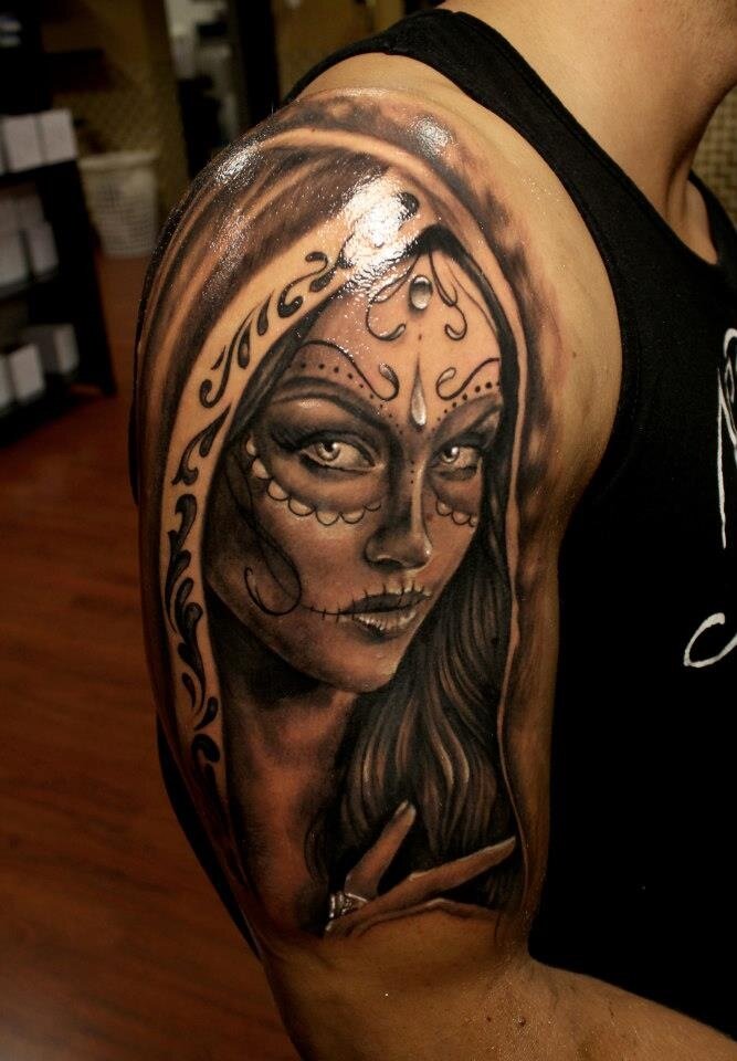 Hand Day of the dead tattoo 19