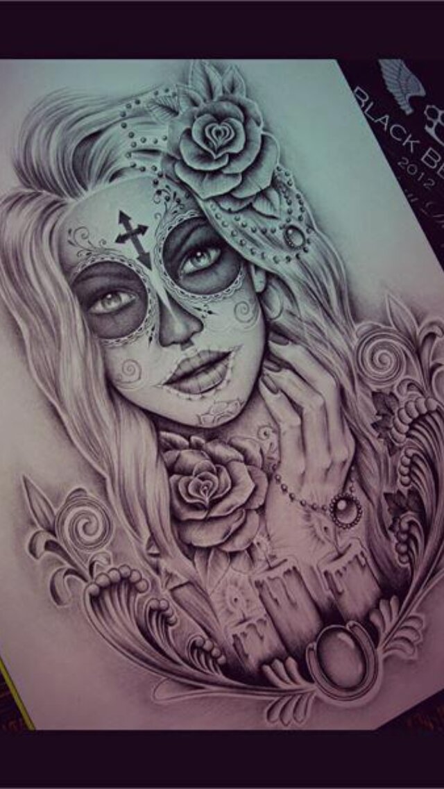 face Day of the dead tattoo 20