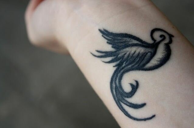 Simple Bird Tattoo Design 81