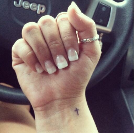 Simple Crossed Tattoo Design 91