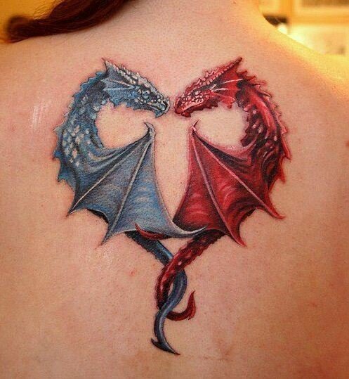 Coloured Dragon Tattoo 36